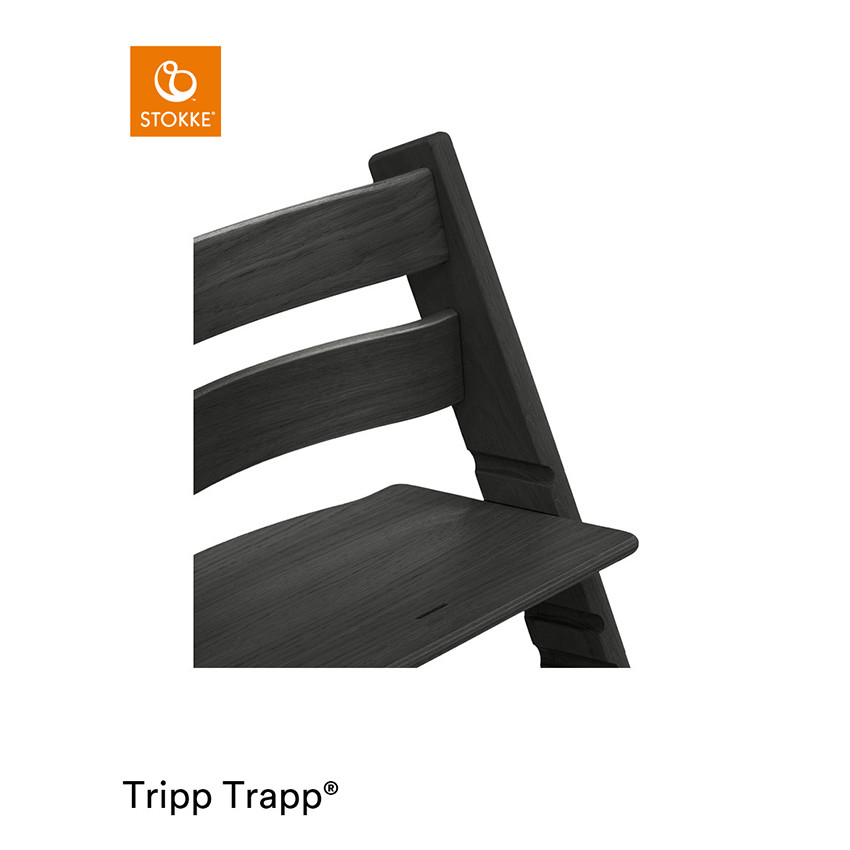 Chaise haute évolutive Tripp trapp en bois de chêne - Noir 