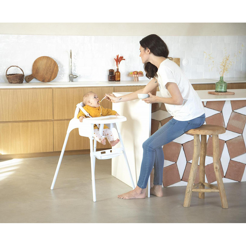 Chaise haute 2 en 1 Capucine - Blanc - Blanc (Babycare) - Image 7