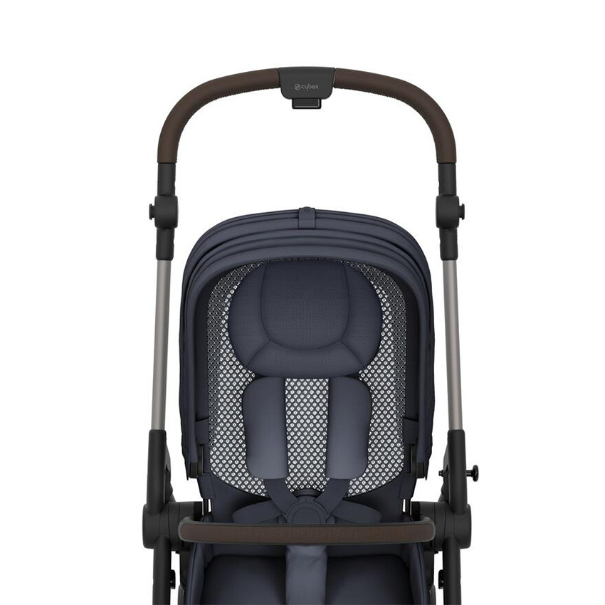 Poussette compacte légère Melio 4 taupe/dark blue-navy 