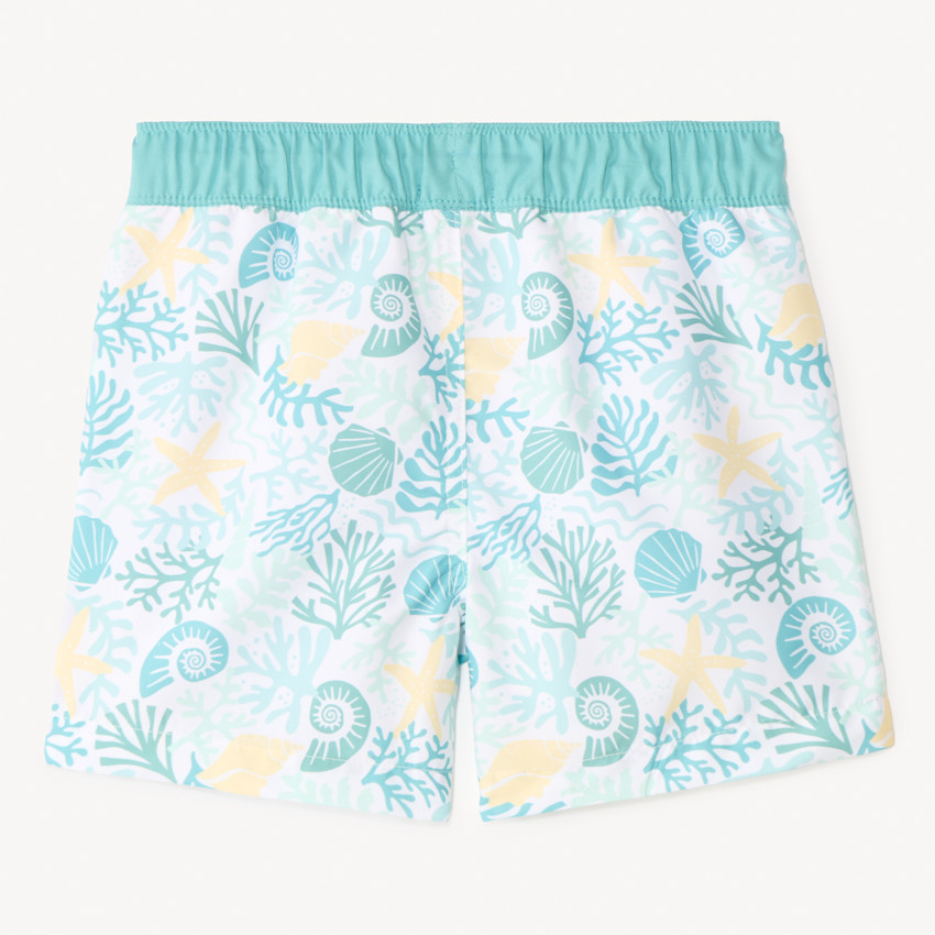 Short de bain motifs fantaisie coquillages pour garçon 