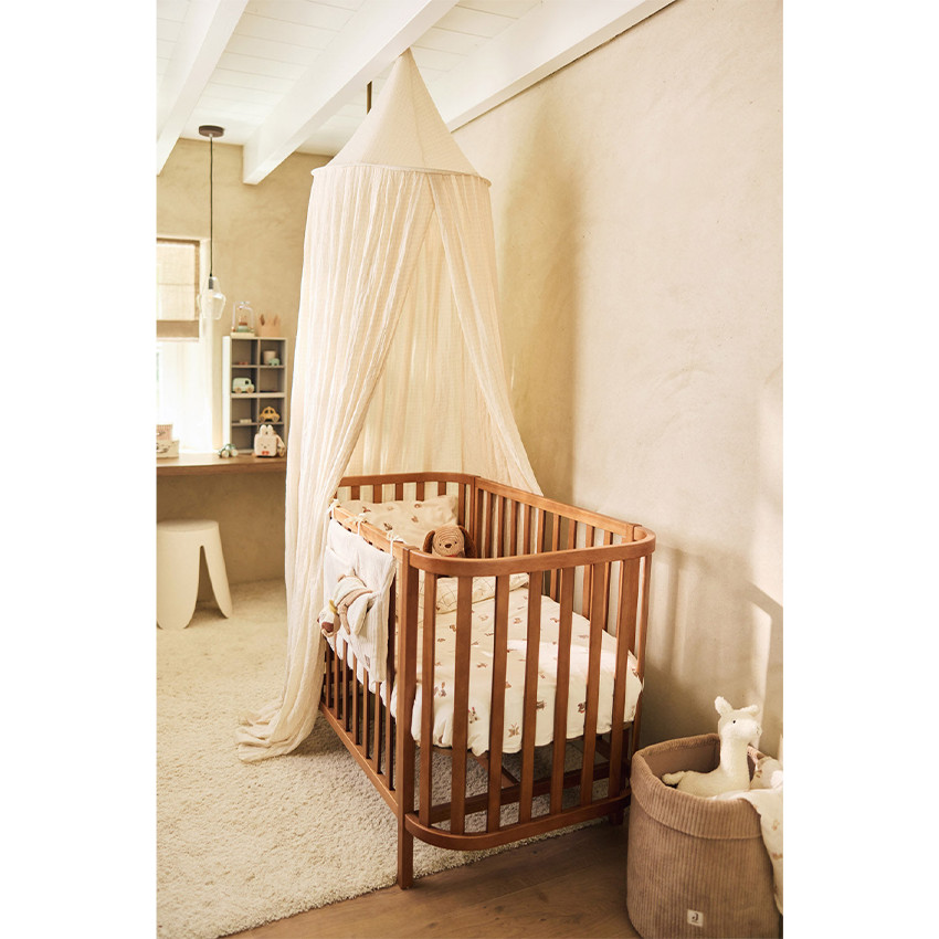Ciel de lit moustiquaire vintage 245cm Check Sand 