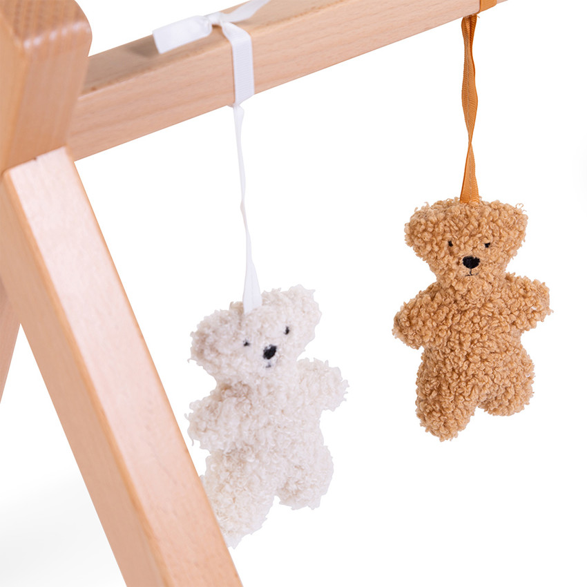Lot de 4 peluches à suspendre Teddy 