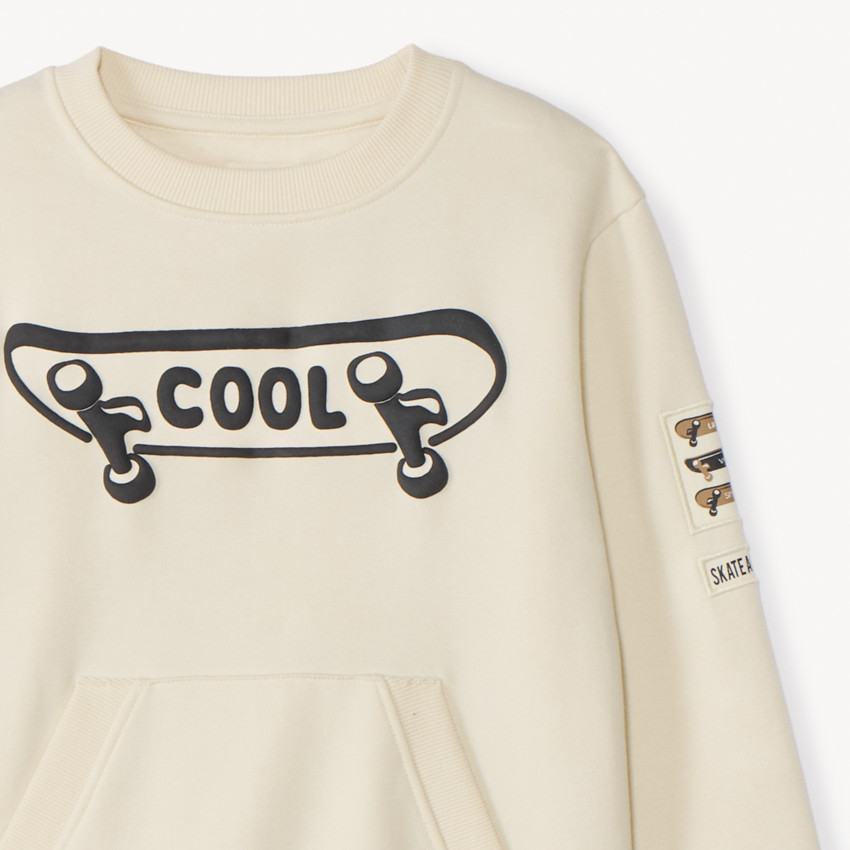 Ensemble jogging molleton motif skate en relief pour garçon 