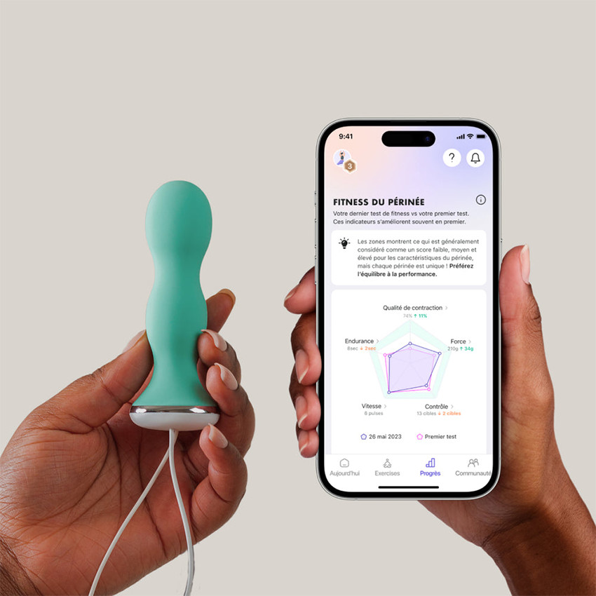 Sonde Care de renforcement périnéal connectée Vert 