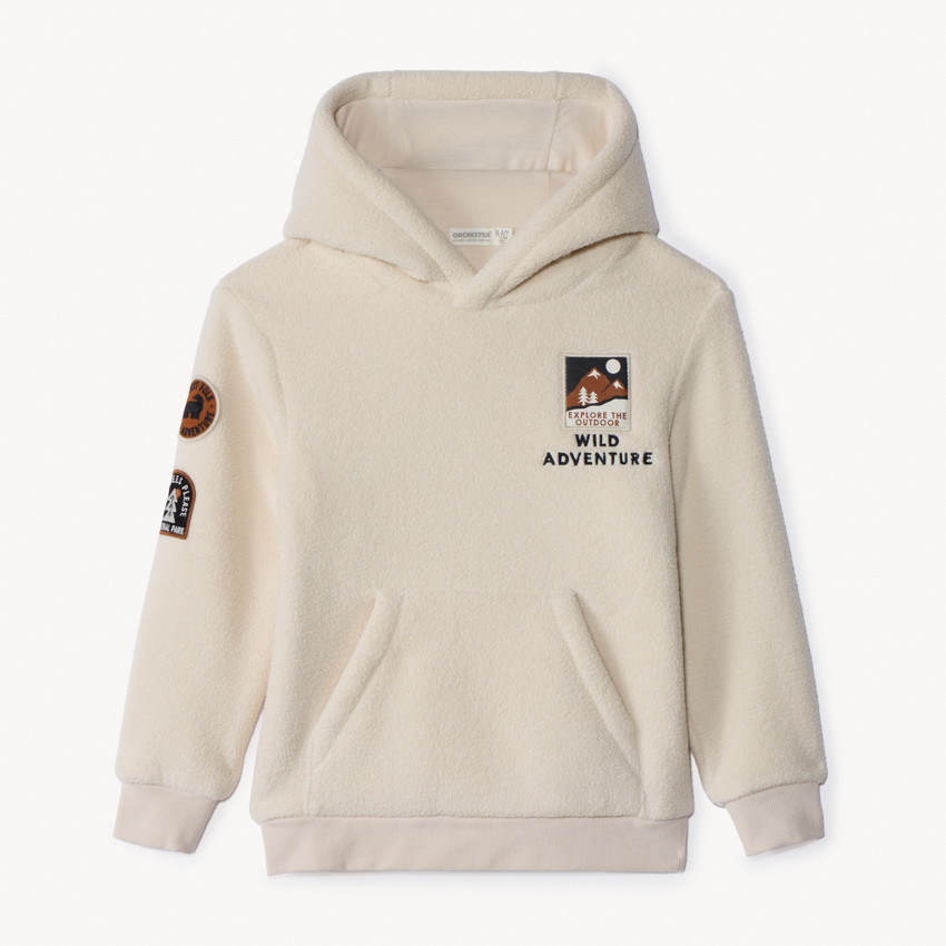 Sweat à capuche en sherpa pour garçon 