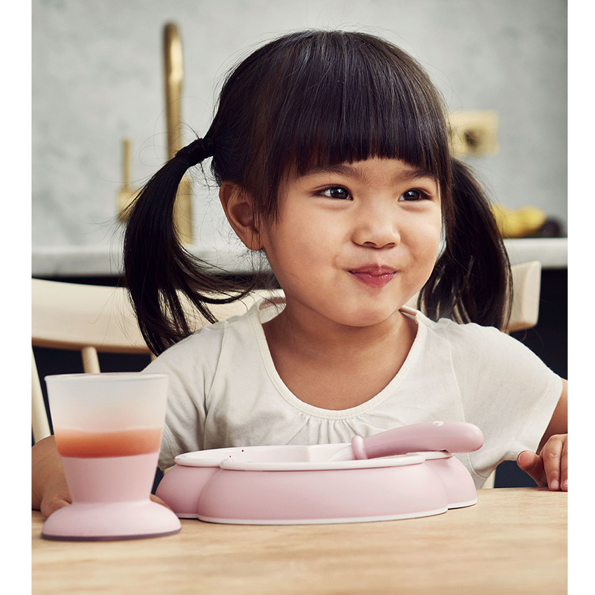 Set repas bébé - Rose pastel 