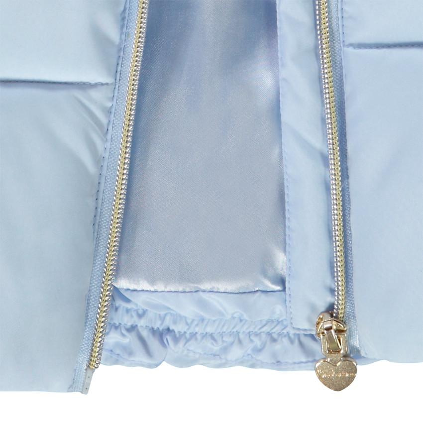 Doudoune sans manches effet satiné pour fille 