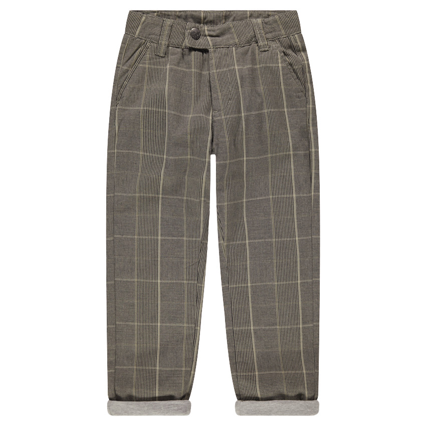 Pantalon en coton à carreaux Prince de Galles 