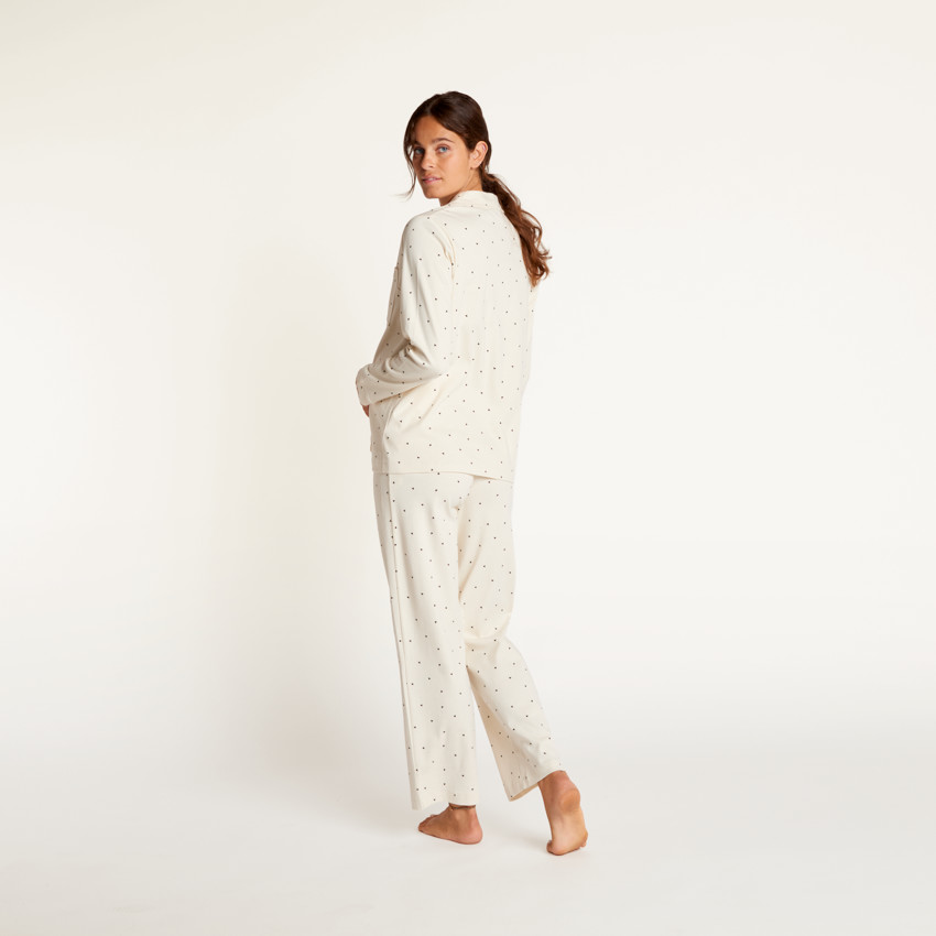 Ensemble de pyjama de grossesse et allaitement à cœurs 