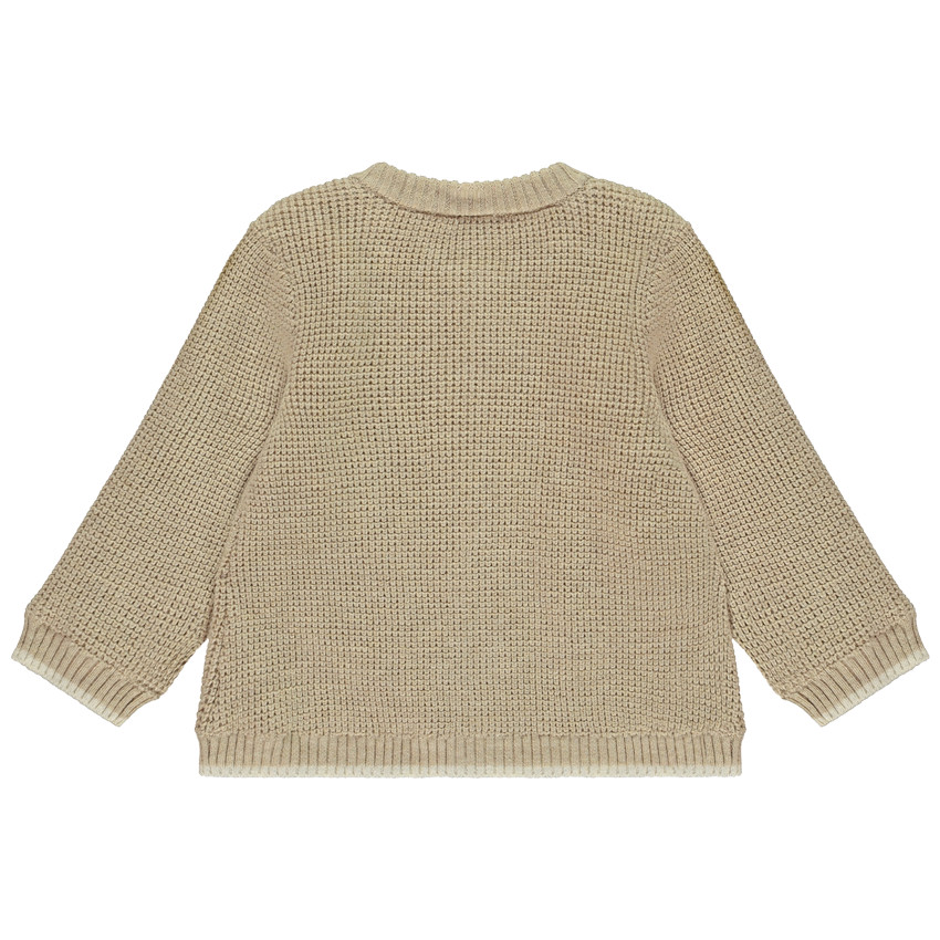 Gilet manches longues en tricot nid d'abeille pour bébé  