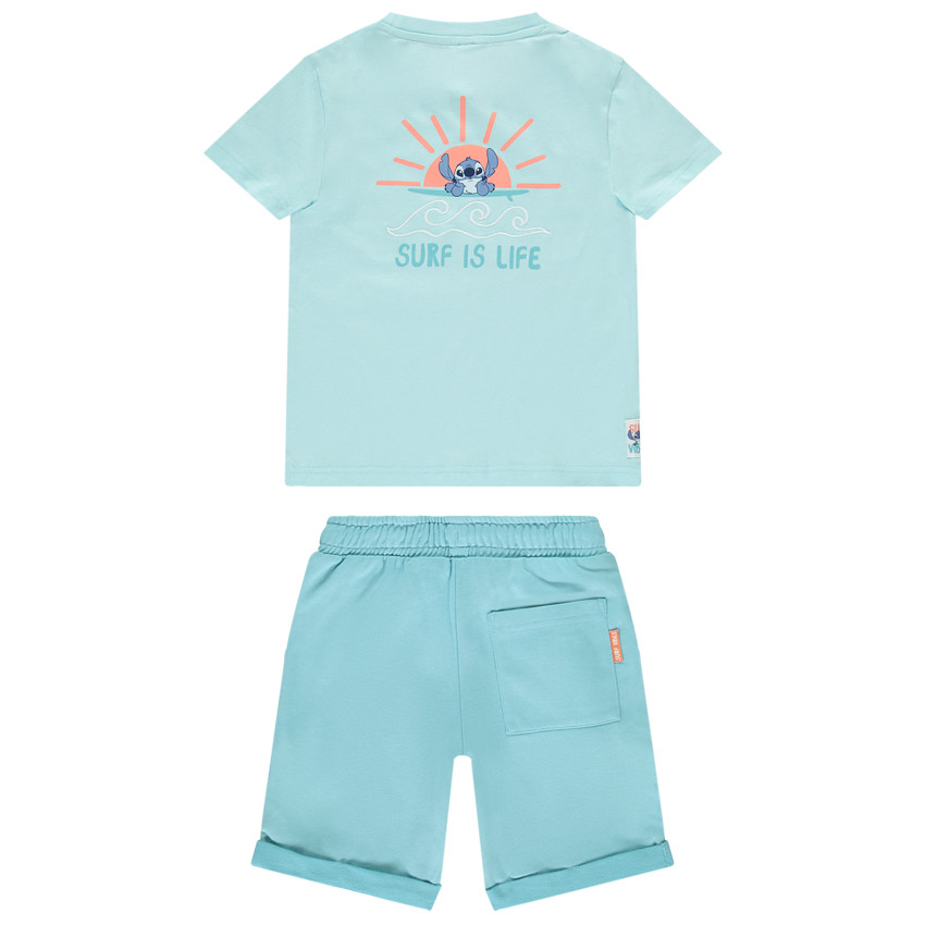 Ensemble t-shirt + short uni Stitch Disney pour garçon  