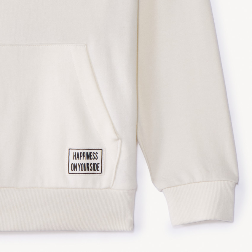 Sweat molleton uni à capuche pour garçon 