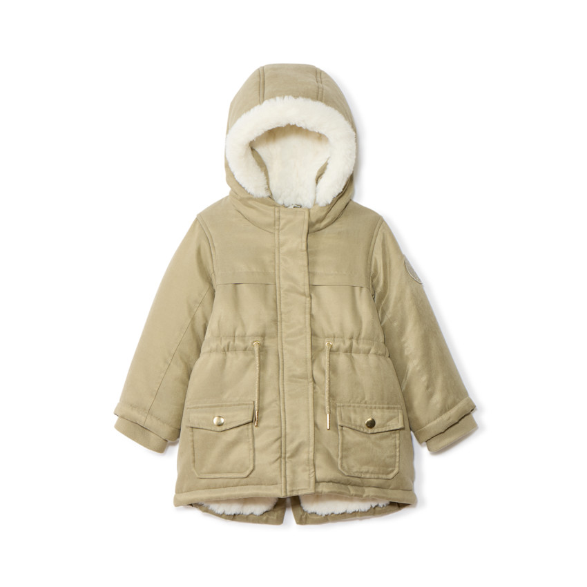 Parka Grand Froid à capuche doublée sherpa pour bébé fille
