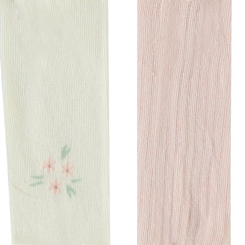 Lot de 2 paires de collants épais fantaisie pour bébé fille 