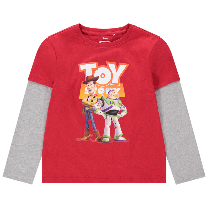 T-shirt manches longues en coton effet 2 en 1 print Toy Story 