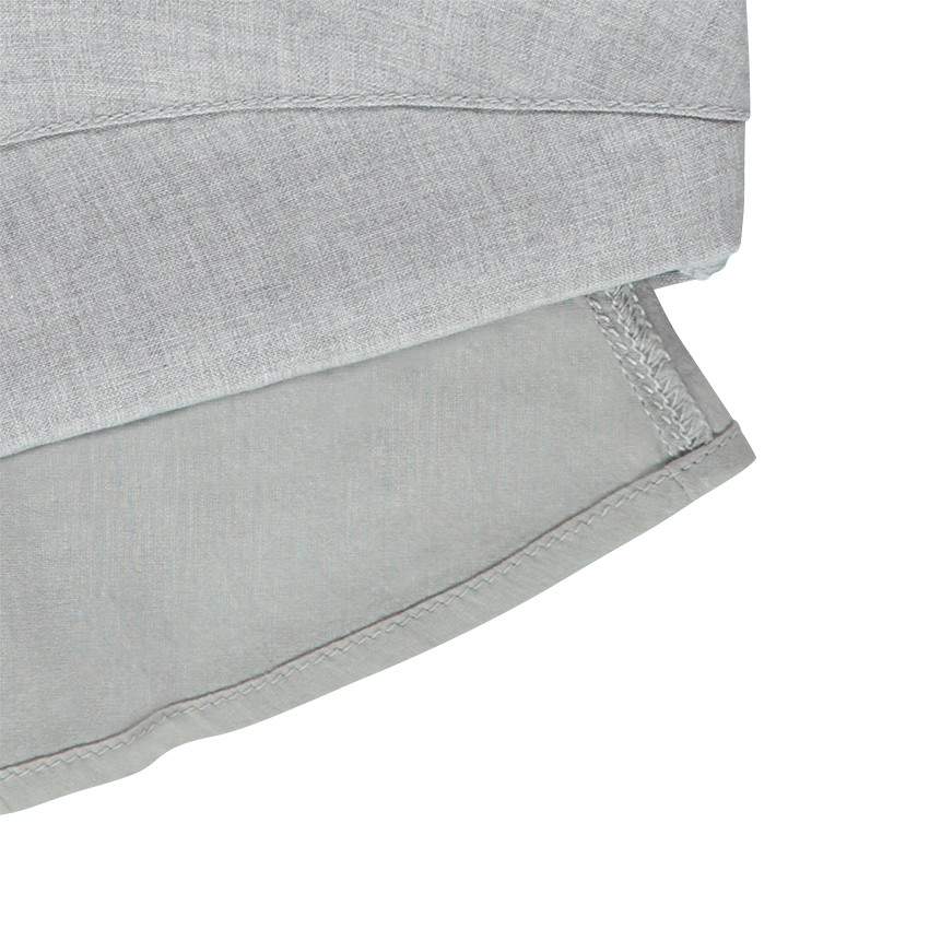Robe en chambray avec volants et broderie 