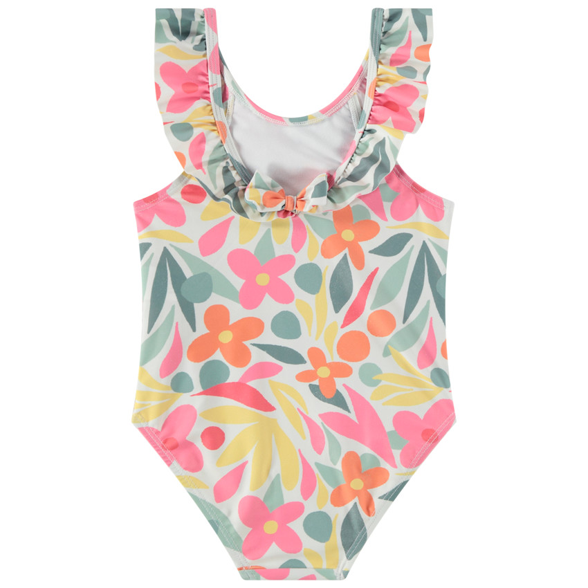 Maillot de bain 1 pièce imprimée fleurs pour bébé fille 