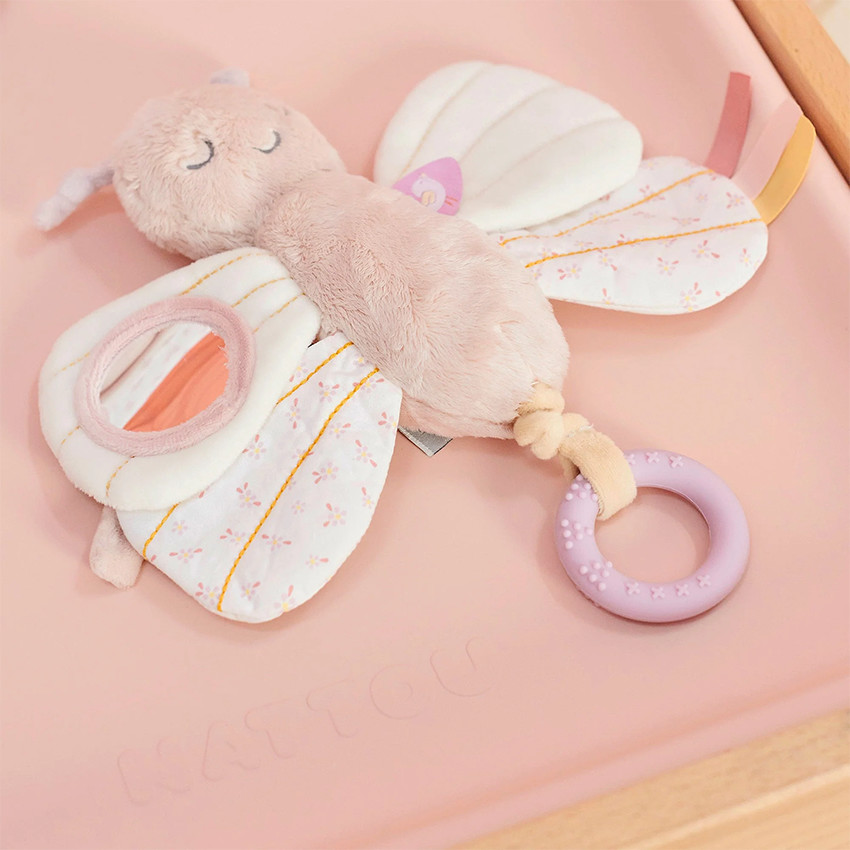 Petite peluche d'activités papillon Alice & Pomme 