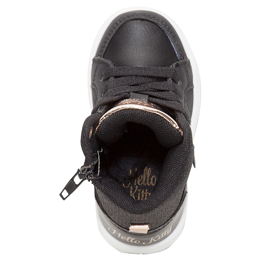 Baskets montantes noires et dorées Hello Kitty 