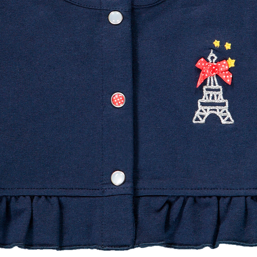 Ensemble 3 pièces tunique, gilet et legging pour bébé fille 