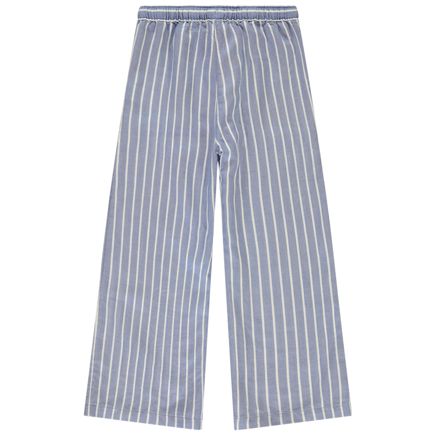 Pantalon large en toile rayée pour fille 