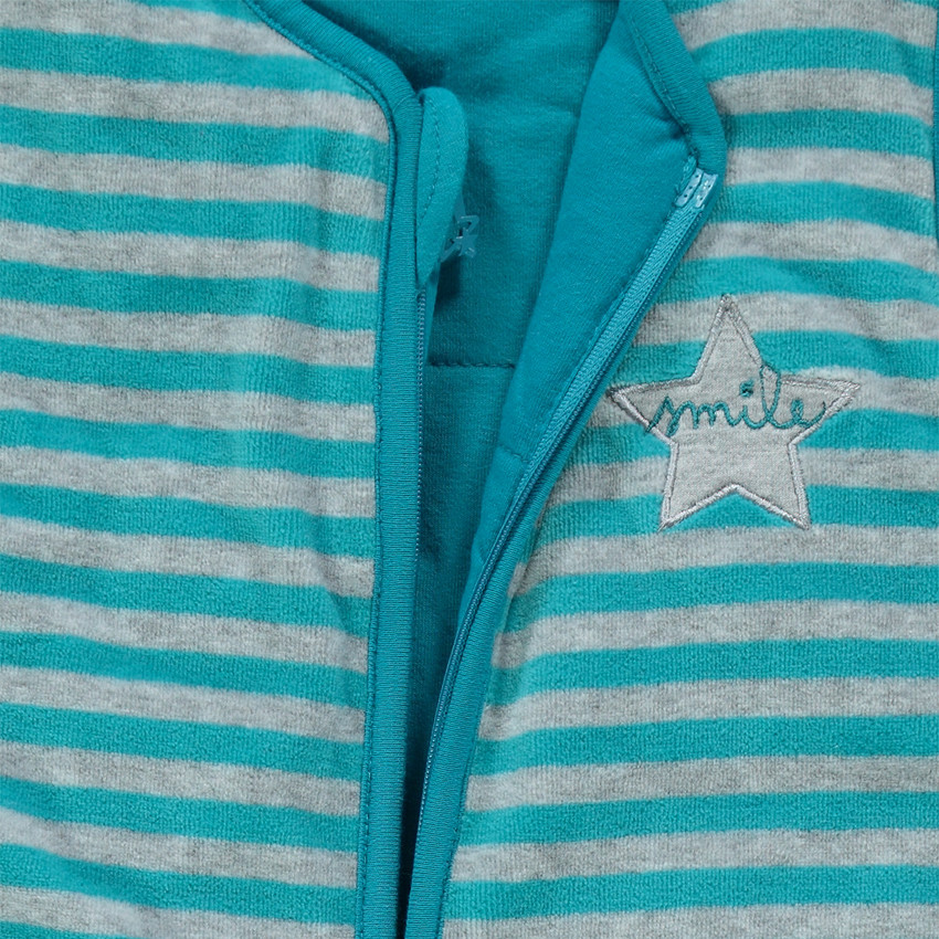 Turbulette sans manches rayée avec motif brodé 