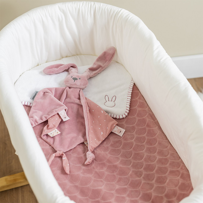 Couverture Wavy - Vieux rose - Lapidou - 100x75 cm 