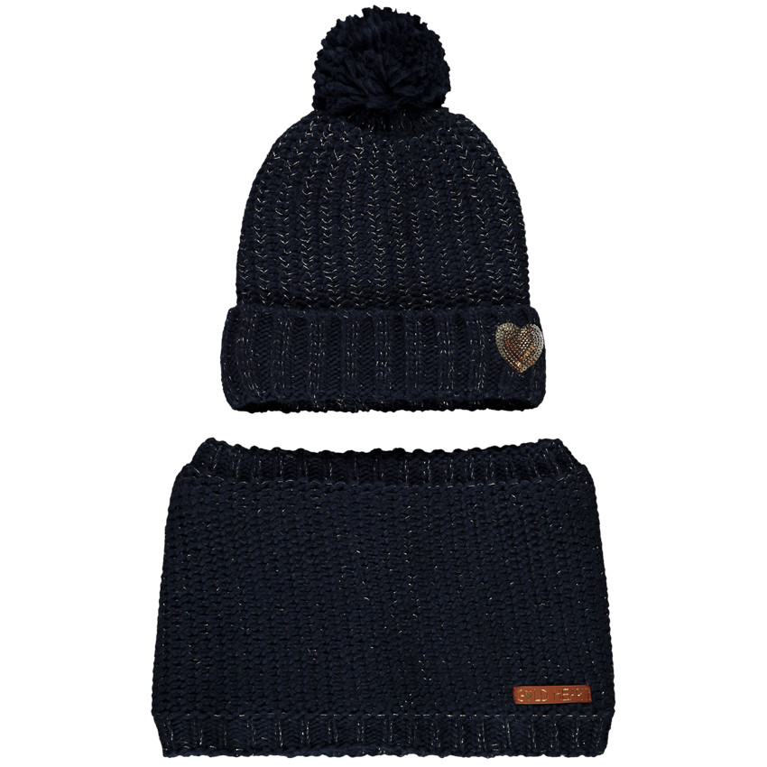 Ensemble bonnet et snood en tricot pour enfant fille
