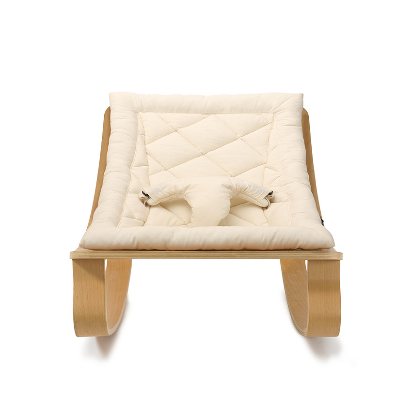 Transat Levo en bois de Hêtre – Assise Organic White 