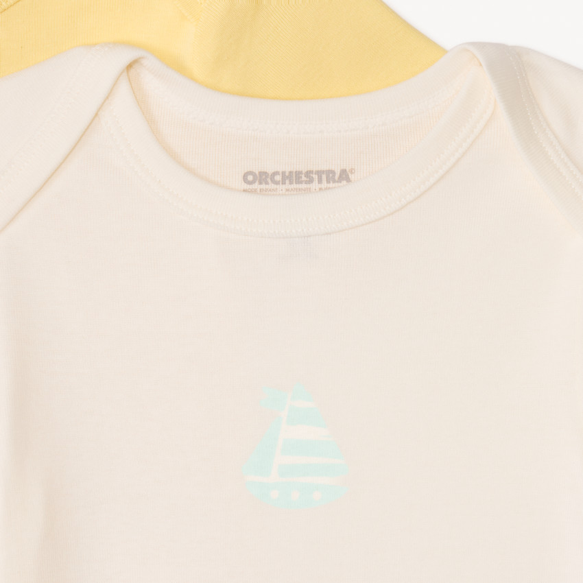 Lot de 5 bodies manches courtes printés pour bébé garçon 