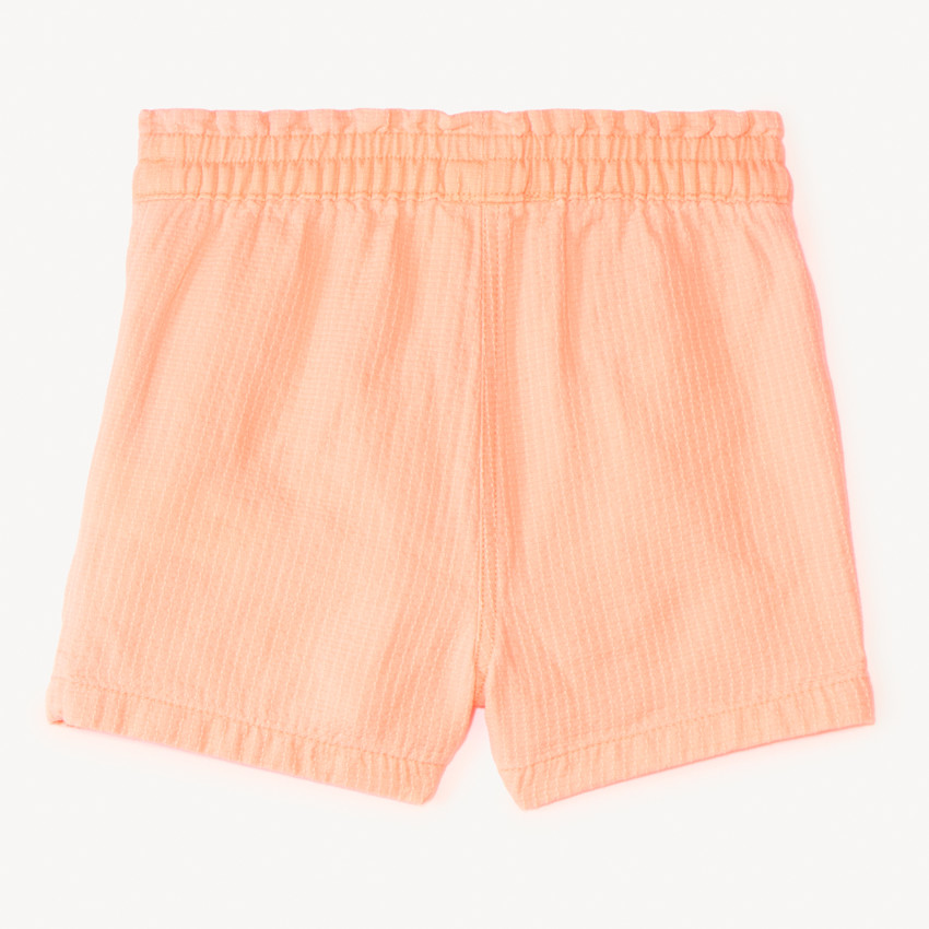Short en toile coloris uni pour bébé fille 