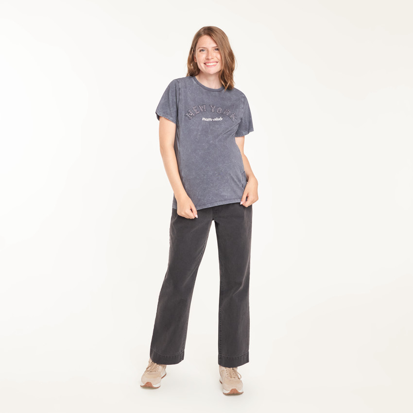 T-shirt manches courtes fantaisie de grossesse et d'allaitement 