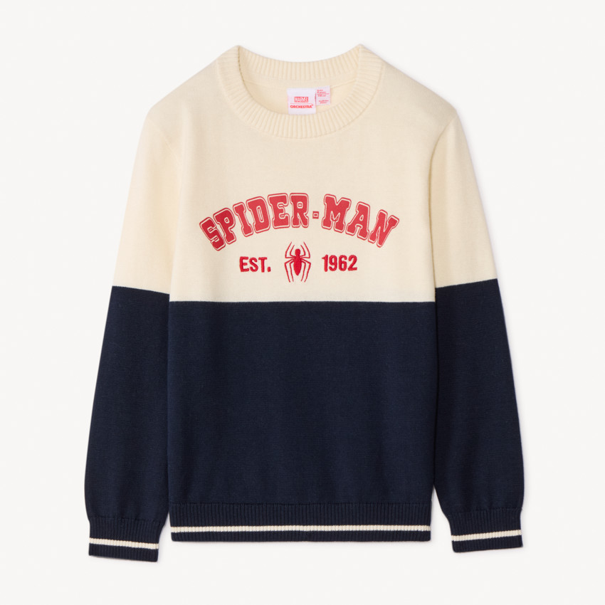 Pull bicolore Spider-Man Marvel pour garçon