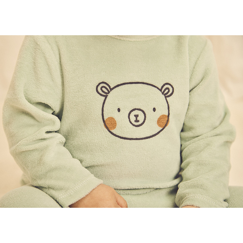 Dors-bien en velours print fantaisie pour bébé garçon 