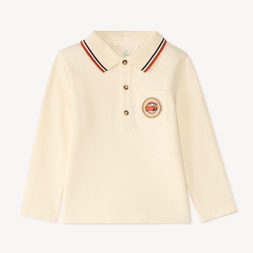 Polo manches longues bébé garçon badge Flash McQueen Disney Pixar