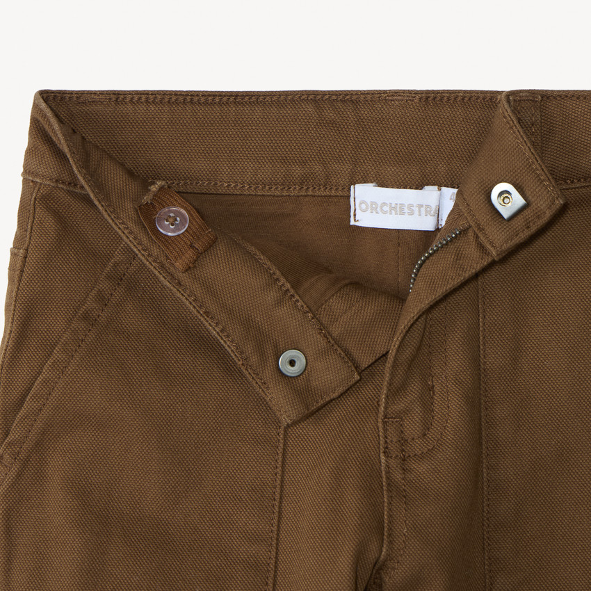 Pantalon en toile unie doublée pour garçon 