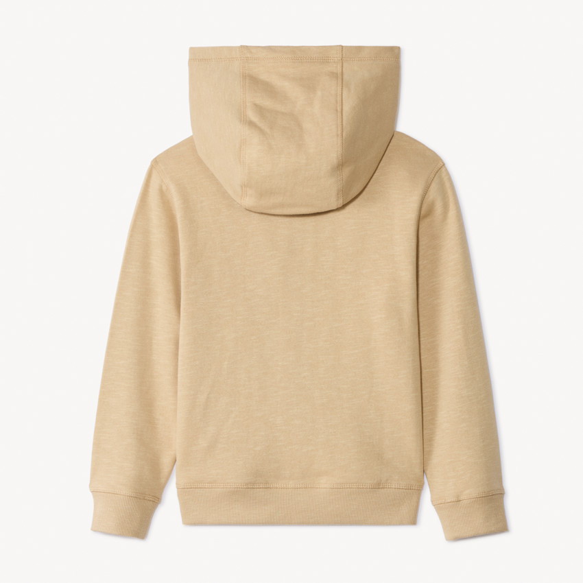 Gilet en molleton slub uni à capuche pour garçon 