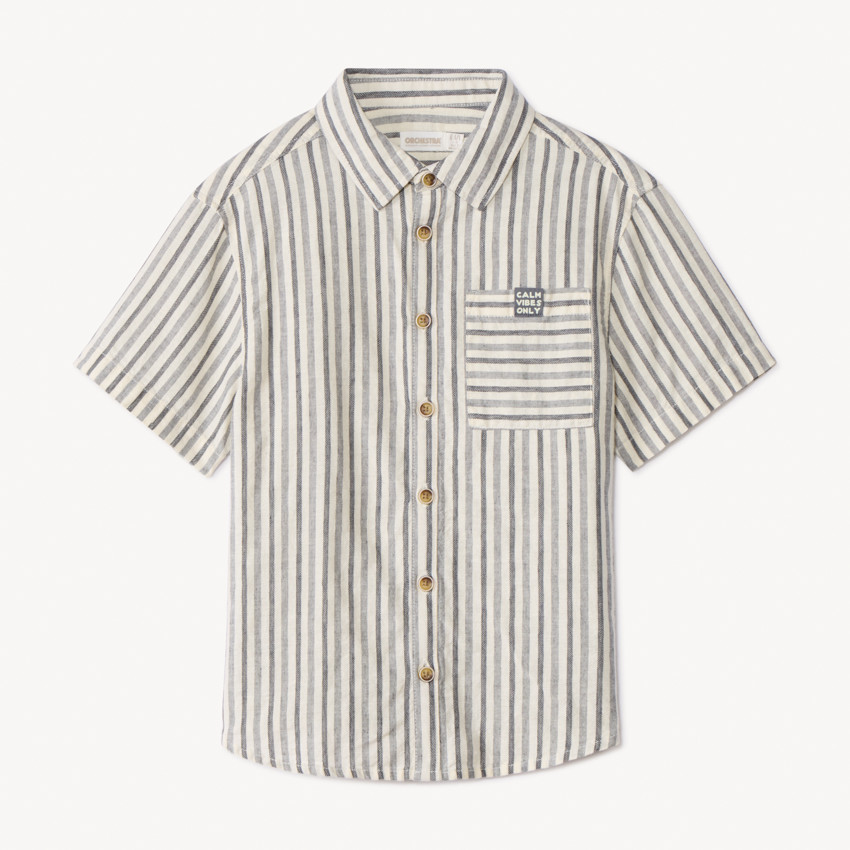 Chemise manches courtes à rayures pour garçon