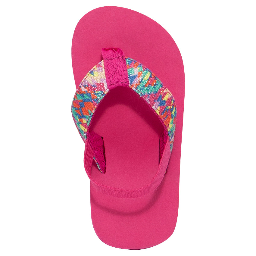 Tongs avec bride élastiquée et motifs multicolores 