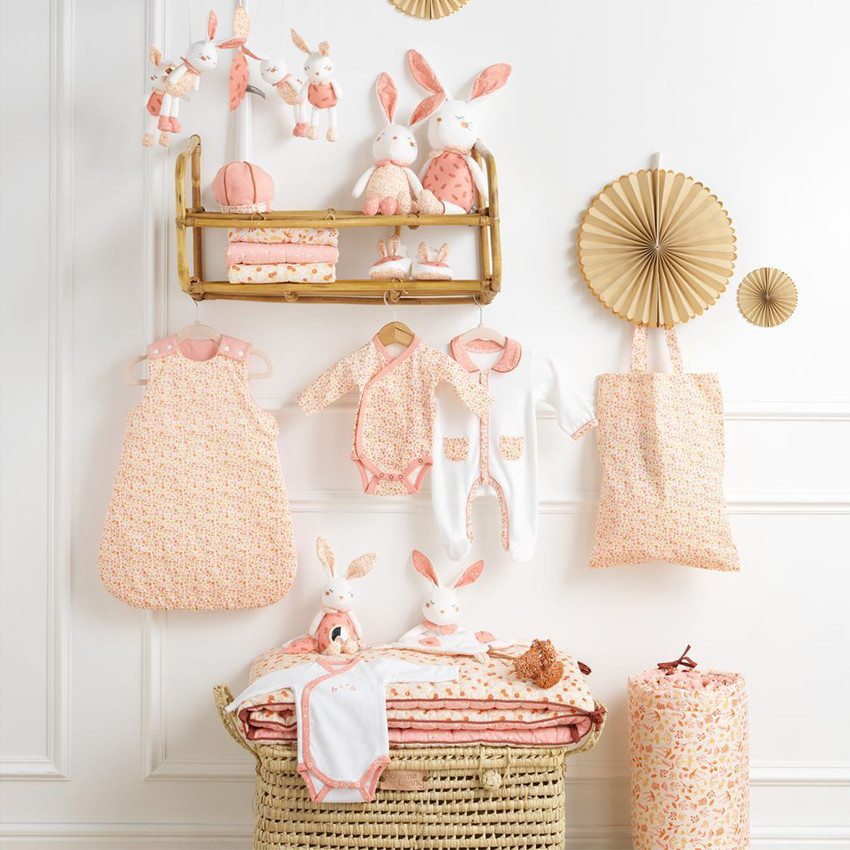 Grenouillère Bébé Tricot Broderie Florale – Manches Longues, Col Rond – Tailles 0-24 Mois – Matière Douce