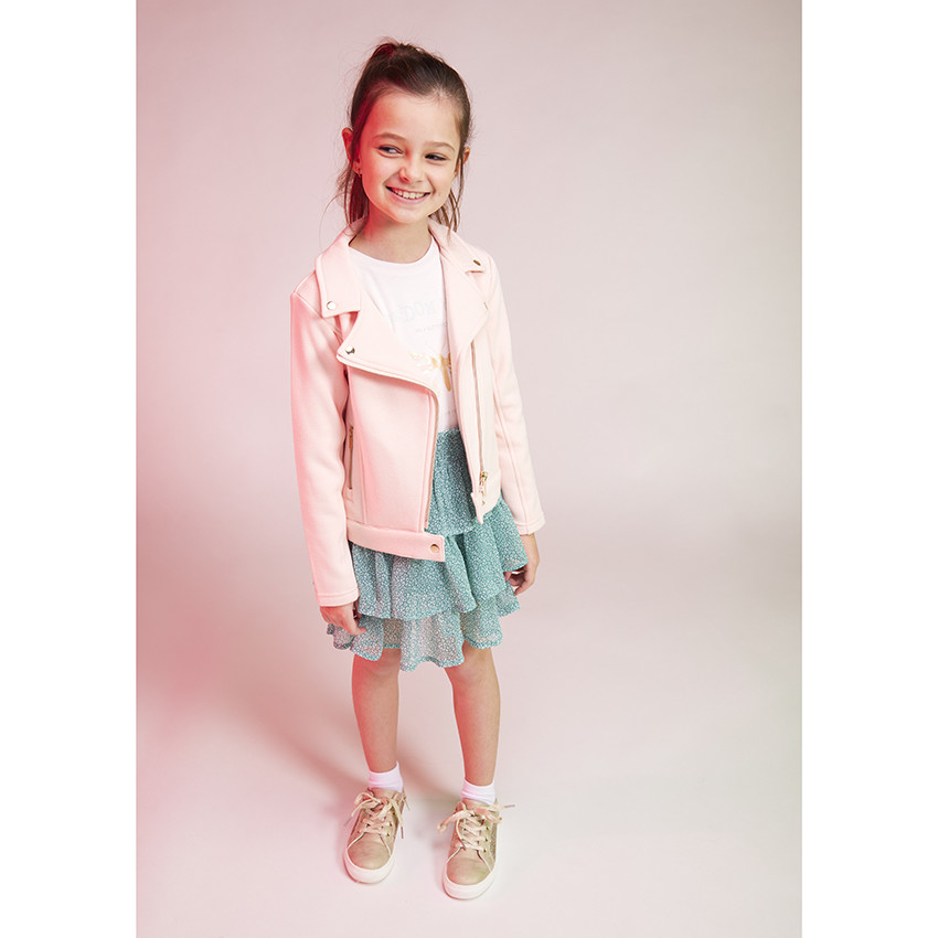 T-shirt manches longues en jersey foil print papillon pour fille 