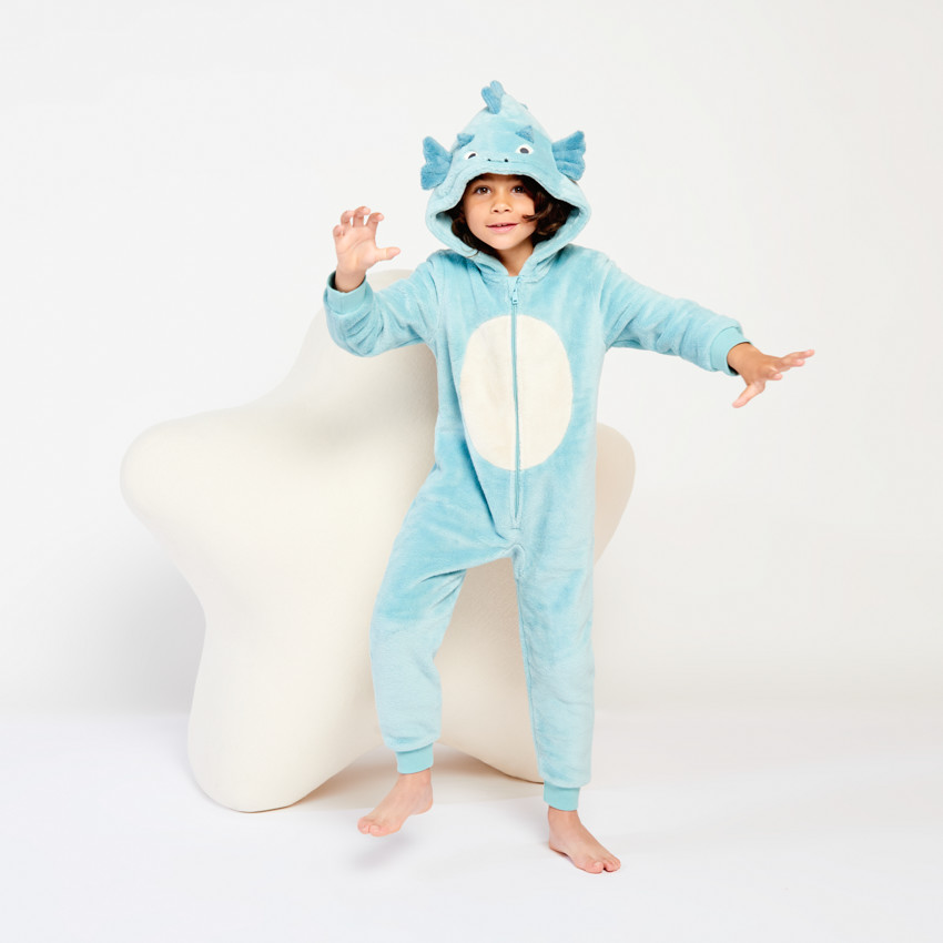 Surpyjama ludique Dragon en sherpa pour garçon 