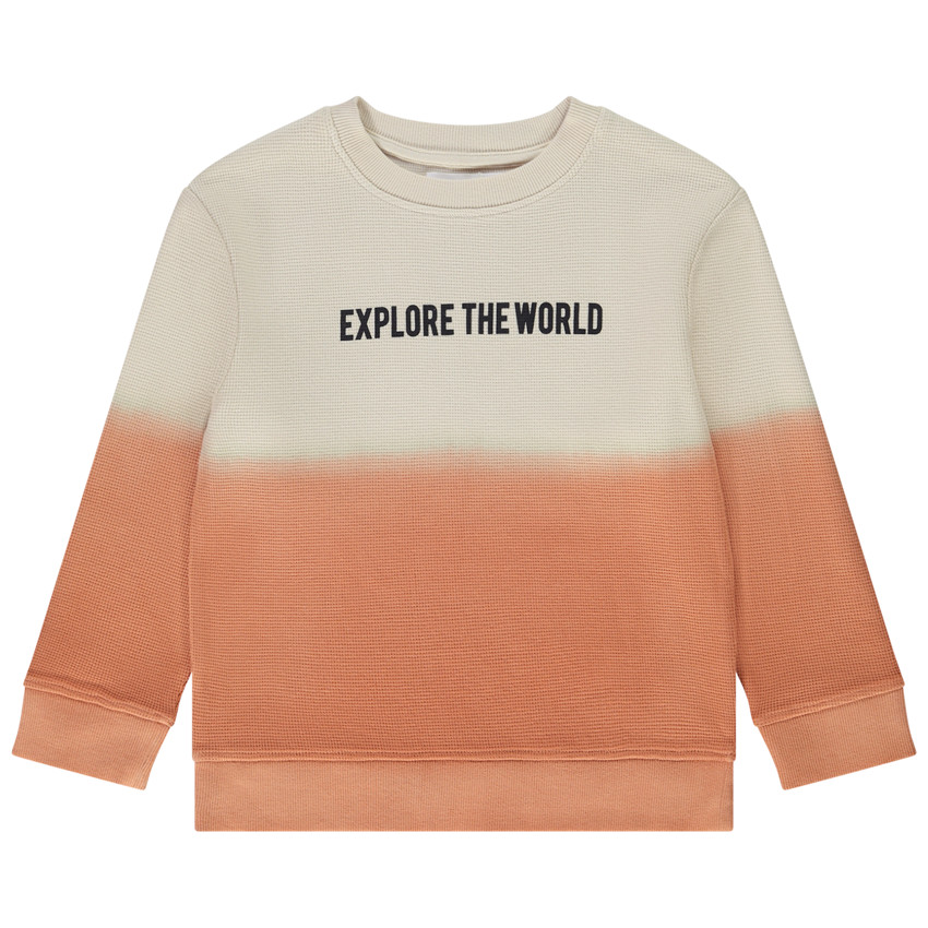 Sweat effet tie & dye en nid d'abeille pour garçon 