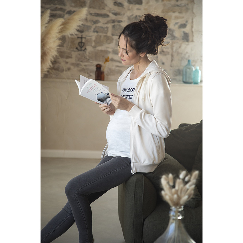 T-shirt de grossesse à manches courtes avec print 