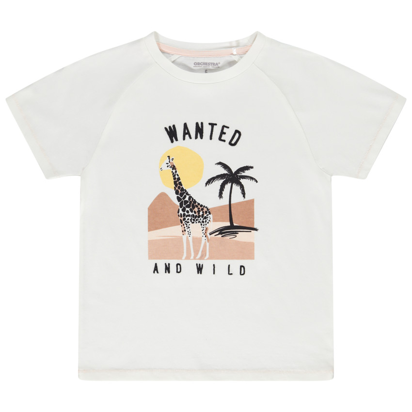 T-shirt manches courtes en jersey print fantaisie pour garçon 