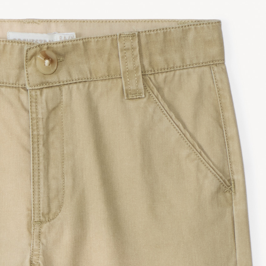 Bermuda uni en toile pour garçon 