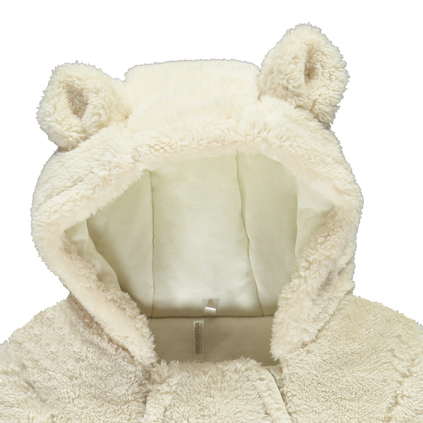 Combi-pilote ourson en sherpa pour bébé avec finitions différentes selon l'âge 