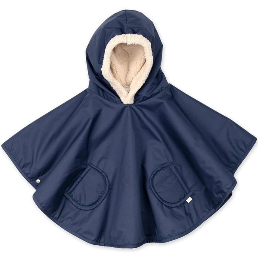 Poncho de voyage - Waterproof + teddy - Navy - 9/36 m - Navy (Bemini) - Couverture
