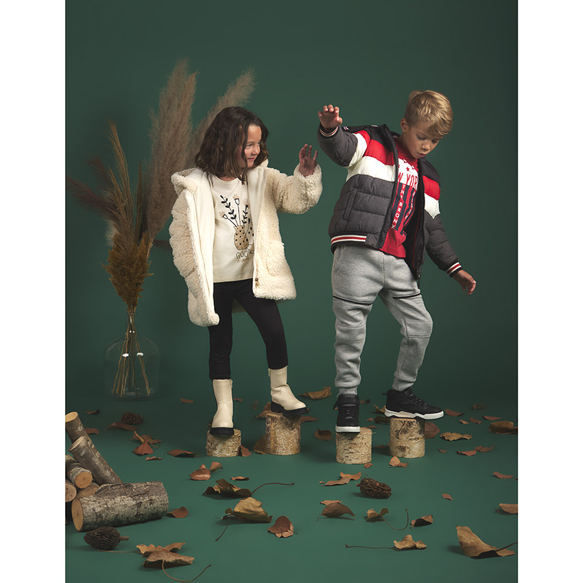 T-shirt manches longues en jersey print chat pour fille 