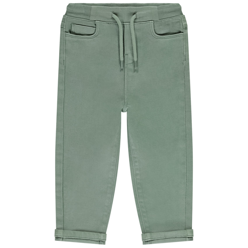 Jean à taille élastiquée et poche ludique pour bébé garçon